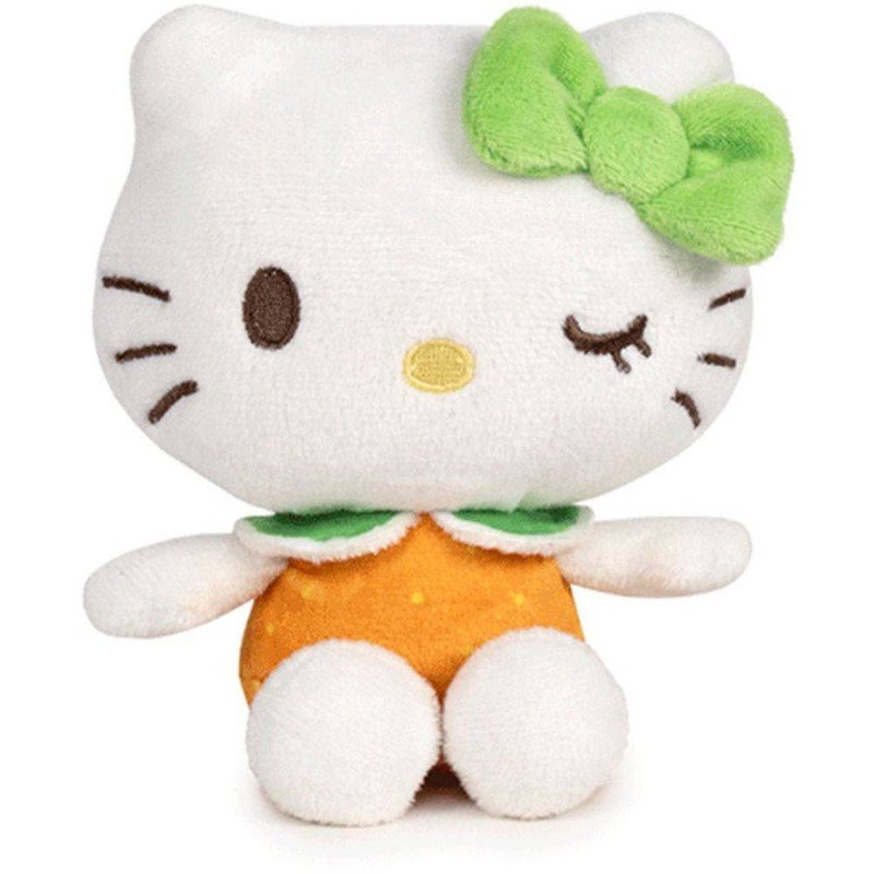 Hello Kitty سانريو هالو كيتي وأصدقائها دمية هالو كيتي الصغيرة المعطرة بالبرتقال (12 سم، أبيض/برتقالي/أخضر) - Image 1